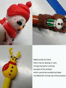 10 bolígrafos de gel navideños, diseños de dibujos animados con temas navideños surtidos, bolígrafos neutros con diseños lindos de Papá Noel, renos, muñeco de nieve, árbol de Navidad y calcetines navideños, perfectos para obsequios de fiesta, recompensas en el aula, suministros de oficina, regalo divertido para amigos y artículos de papelería