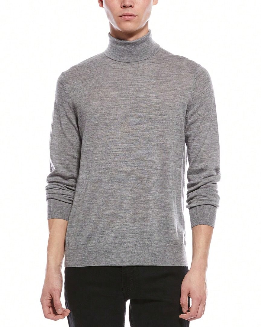 Bruno Magli Merino Wool Turtleneck Sweater - Xám - Xem 1