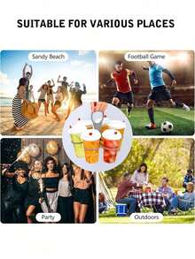 6-Slot Foldable Drink Caddy Fold Away Cup Carrier With Easygrip Handle Rotatable Cup Organizer Holder Plastic Drink Tray Beverage Holder Reusable For Coffee Wine Cocktails At Parties Bbqs Camping Picnics Outdoor Events Camping Drink Organizer Essential For Festivals Sports And Performances Party Accessory Compact And Portable Daily Use - Multicolor - View 3