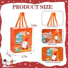 DKIMOBER 20Pcs Small Christmas Gift Bags Mini Christmas Paper Bags With Tags And Ribbon Handle Assorted For Xmas Holiday Wrapping Gifts And Xmas Party. - 如圖 - 查看 2