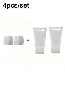 Plastic Toothpaste Tube And Face Wash Adapter With Refill Bottles, Convenient Toothpaste And Face Wash Refill, Cosmetic Tube Bottles, Face Wash Gel Tubes, Toothpaste Dispenser Tool Set, Home Supplies, Travel Kit