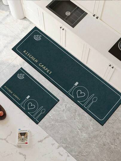 [ساخن!!!] 1 قطعة سجادة مطبخ مطاطية ناعمة، سمك 3.5 مم، خلفية خضراء زيتونية مع نمط أدوات المطبخ الحديثة البسيطة، سجادة ماصة للمطبخ، يمكن تقليمها للمقاس، قماش السطح، طبقة رغوة في الوسط، طبقة مطاطية في الأسفل، مناسبة لسجاد المطبخ، ديكور المطبخ، ديكور الزفاف، ديكور المنزل، سجاد الحمام، سجاد مدخل المنزل، سجاد غرفة الغسيل، بساط الممر، سجاد غرفة المعيشة، إلخ.