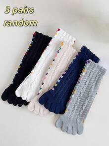 1双女士米色蕾丝爱心极简中筒袜 - 彩色 - 查看 9