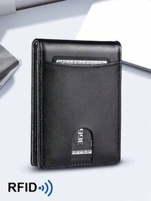 Cartera de hombre de fibra de carbono/tejido plano con RFID, diseño de clip para billetes y múltiples ranuras para tarjetas, cartera de negocios de moda portátil, tarjetero, monedero, cartera pequeña, cartera de cuero, regalo para hombres, regalo para papá