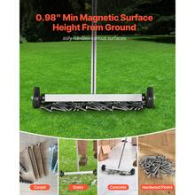 Magnetic Sweeper With Wheels, 17 Inch, 10 Lbs Load Capacity, Lightweight Magnetic Pickup Sweeper With Adjustable Handle, Pick Up Nails And Screws, Easy Cleanup For Garages, Roofing Projects - 17 Inch - View 6