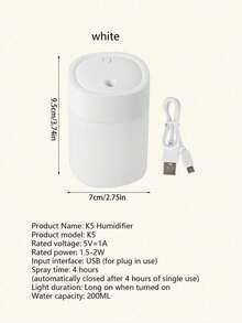 1 Stück Aroma Diffuser mit farbwechselndem Licht, tragbare USB-betriebene Nachtbeleuchtung, Luftbefeuchter für Zuhause, Büro, Schlafzimmer, Auto, leise Tischlampe mit Farbwechsel