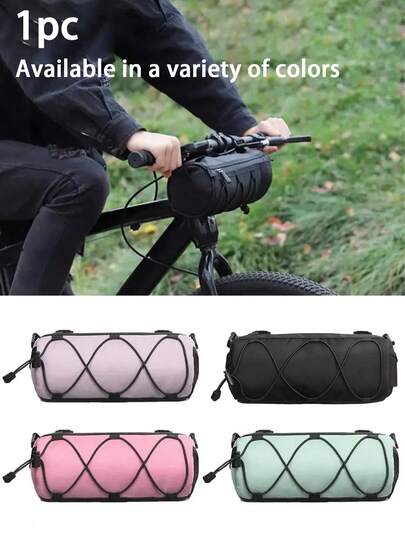 Large-Capacity Adjustable Handlebar Bag - A Heavy-Duty Bicycle Commuter And Touring Bag With Multiple Compartments, Front Rack Tube Design, Secure Zip Closure, Ergonomically Adjustable Shoulder Straps, Tool-Free Installation - Compatible With Road, Mountain, And Hybrid Bikes - Suitable For Cycling Essentials, Spacious And Lightweight, Ideal For Long-Distance Riding.