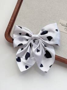 1/6pcs Heart Shaped Bow Hairclips, Suitable For Girls And Women For Daily Outings And Photo Shoots - Multicolor - View 10