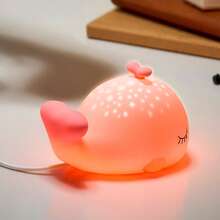 7-Color Whale Night Light, Silicone RGB Animal Touch Rechargeable Night Light, Kawaii Decor Night Lamp, Indoor Bedroom LED Decorative Light - Multicolor - View 10