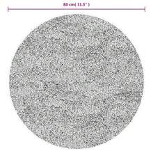 vidaXL Teppich IZA Kurzflor Skandi-Stil Anthrazit Ø 80 Cm - Grigio - Visualizzare 10