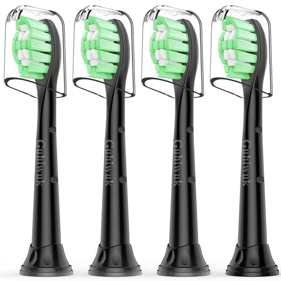 Designed For Sonicare Replacement Heads, Electric Toothbrush Replacement Brush Heads Compatible With Philips Sonicare, 4 Pack, Black{Inchcolor_nameinch:InchBlackinch,Inchsize_nameinch:Inch1Count(Packof4)Inch} - màu đen - Xem 1