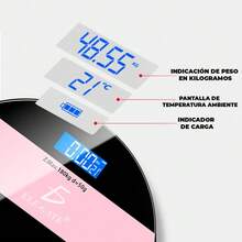 ELE-GATE Bascula Digital Inteligente Con Carga Usb Moderna Ligera Alto Impacto - Negro - Ver 3