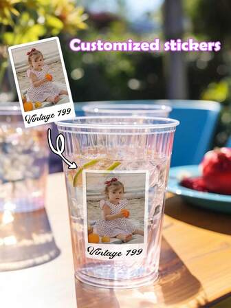 1/5/10pcs Custom Face Stickers, Multiple Sizes Available, Fun Birthday Decor, Singles Party, Tabletop Decor, Birthday Party Decoration, 30th/40th/50th/60th Birthday Cake Topper