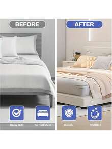 1/4/8 Inch Thick Bed Sheet Fastener Straps With Buckle - Non-Slip, Sturdy Mattress Fastener Straps Fit Various Bed Sizes, Easy Installation, Secures Bed Sheets, Mattress Pad | Modern Bedding | Thick Mattress Fastener Straps, Bed Sheet Fastener Straps, Bed Sheet And Mattress Protector Clips - Suitable For Twin/Full/Queen/King Beds - For Hospital, Hotel, Home Use, Bedding Accessories - Multicolor - View 5