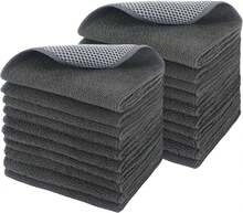 Microfiber Dish Cloth For Washing Dishes, 2025  Kitchen Cleaning Cloths, 5 Color Assorted 12Inchx12Inch 10 Pack - Dark Grey - View 7