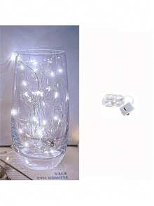 [1/3/5/12 Packs & 3 Modes] Fairy Lights Battery Powered 7FT 20LED Twinkle Lights Battery Mini Lights Small LED String Lights Waterproof Silver Wire For Indoor Mason Jar DIY Wedding Christmas Decor, (White)