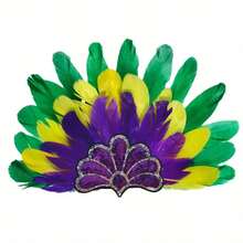 Women's Feather Headpiece Feather Sequin Headwear Carnival Headpiece Costume Showgirl Accessories Halloween