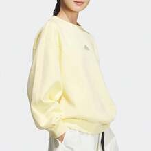 Adidas Women's New Knit Crew Neck Pullover Sweatshirt - Yellow - View 2