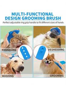 Dog Bath Brush, Soft Silicone Pet Shampoo Massage Dispenser Beauty Shower Brush, Suitable For Washing Short And Long-Haired Dogs And Cats