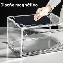 Set de 4 Piezas de Zapatero de Acrílico, Apertura Frontal, Juego de 4 Piezas de Cajas de Acrílico Para Exhibición, Ideal Para Sneakers, Bolsas, Coleccionables, Libros, A Prueba de Polvo, Diseño Apilable y Compacto, Fácil de Armar - Blanco - Ver 6