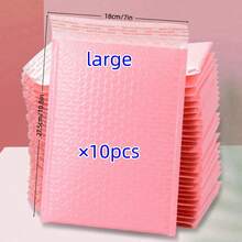 10 件/套粉色聚乙烯气泡邮件袋、自粘运输袋、用于运输、邮寄和包装的防水衬垫信封；生日礼物、牛皮纸袋、一岁生日、圣诞节、圣诞礼物、圣诞礼品袋、大号圣诞盒、粉色圣诞包装纸、小号礼品盒、母亲节、伴娘礼物、毕业礼物、生日礼物、结婚礼物、生日、新娘、婚礼