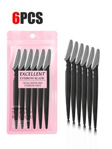 30pcs Exquisite Bagged Men's And Women's Facial Razors, Eyebrow Trimmers And Facial Hair Removers, Facial Hair Removal, Men's And Women's Facial Razors, Hair Trimming Tools, With Precision Sleeves, Hair Removers, Eyebrow Trimmers, Easy To Carry For Travel 1/3/6/12/24pcs (Pink)