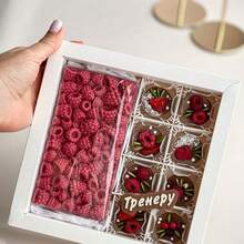 1/2pcs Small Raspberry Chocolate Silicone Mold, Square Raspberry Chocolate Block, Dubai Chocolate, Candy, Mousse, Dessert, Cake Decor, Baking Tool, Homemade Christmas, Thanksgiving, Valentine's Day Gift, Rectangle Handmade Soap, Candle, Plaster, Resin Mold - Multicolor - View 4