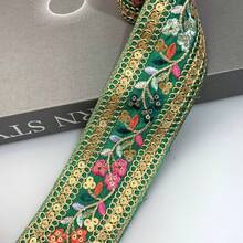 1/5 Yard Vintage Embroidered Lace Trim, Bohemian Style Lace Edging With Delicate Floral And Geometric Patterns, Suitable For Sewing, Bags, Home Decor - Durable Lace Trim For Crafting And Decorating Christmas Gifts, Frames, DIY Princess Canopy - Multicolor - View 9