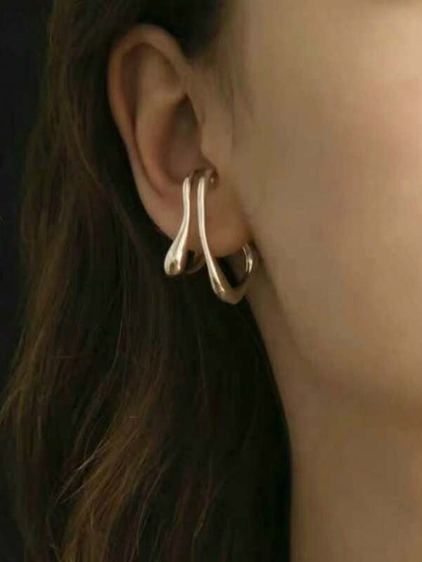 قطعة واحدة عصري اكمام اقراط ملفوف بتصميم ثعبان مكعب زركونيا غير خارقة مشبك أذن