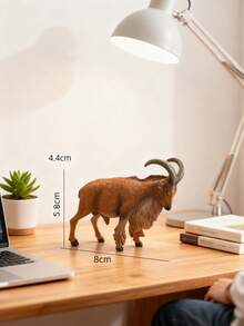 1pc Ranch Animal Figurine With Horn, Sheep Decoration Model, Static Desktop/Home Decor - Multicolor - View 12