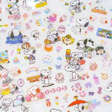 10pcs/Set New Snoopy Series Sticker Set, Cute & Fun Sticker Pack, PET Student Account Leaf Random Style, Christmas Gift, Christmas Stocking Stuffer, Christmas Decoration - Multicolor - View 3