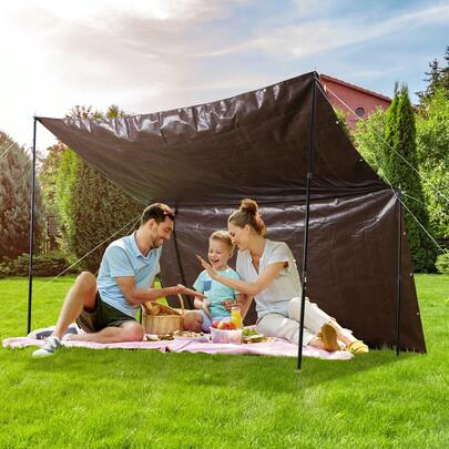 Tarp 20x40 Ft 16 Mil Extra Thick, Waterproof Poly Plastic Tarps Cover, Multi-Purpose Outdoor Tarpaulin With Grommets & Reinforced Edges For Truck, RV, Boat, Camping (Brown)
