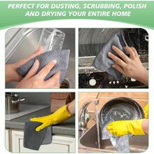 Microfiber Dish Cloth For Washing Dishes, 2025  Kitchen Cleaning Cloths, 5 Color Assorted 12Inchx12Inch 10 Pack - Dark Grey - View 3