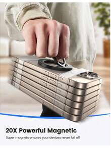 4 piezas de anillos magnéticos resistentes - Compatibles con anillos MagSticker - Anillos magnéticos compatibles con carcasas de cargador inalámbrico MagMagnetic para Apple 17 16 15 14 Pro Max, Galaxy, accesorios Android - Multicolor - Ver 4