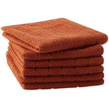 Basic Terry Solid Windowpane Dishcloth Set, 12x12, Red, 6 Piece, 2025 - Cinnamon - View 2