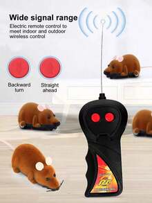 1 pieza Juguete eléctrico con control remoto de ratón realista, juguete eléctrico con control remoto para mascotas, regalo para mascotas - Multicolor - Ver 5