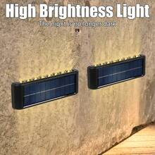 2pcs Solar Wall Light Up And Down Emitting Atmosphere Light Suitable For Outdoor Courtyard Garden Corridor Layout Wall Decorative Lighting - Black - View 9