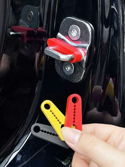 4pcs Car Door Lock Buffers, Silicone Material, Quick Installation, Car Door Shock Absorbing Pads, Suitable For Golf T5, Bora, Cadillac, Jetta, Passat, Tiguan, Touran, Mitsubishi Pajero, Lancer, Land Rover ASX, Montero, Schweinfurt, Sport Edition, L200 And More