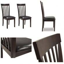 Hammis Rake Back Dining Room Chair, Set Of 2, Dark Brown - Default - View 2