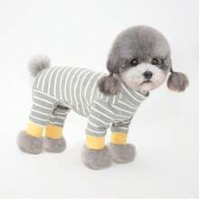 1 pieza Nueva ropa para mascotas, ropa de 4 patas para perros pequeños como Teddy, Pomerania, gatos, cómoda y transpirable ropa de dormir casual, adecuada para primavera, otoño e invierno