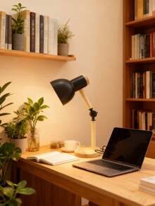 Adjustable Table Lamp In Solid Pink Wood, Nordic Style, Ideal For Interior Decoration, Reading And Writing In Offices And Study Rooms, With Eye Protection. - 查看 6