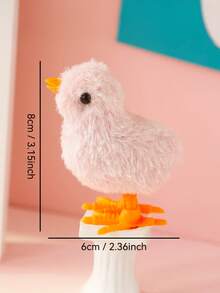 1/4件可愛發條跳跳雞毛絨玩具，趣味上鍊動物玩具，適合兒童、青少年與成人，派對遊戲、旅行玩具、派對小禮、禮物袋填充物、教室獎品、生日禮物 - 彩色 - 查看 18