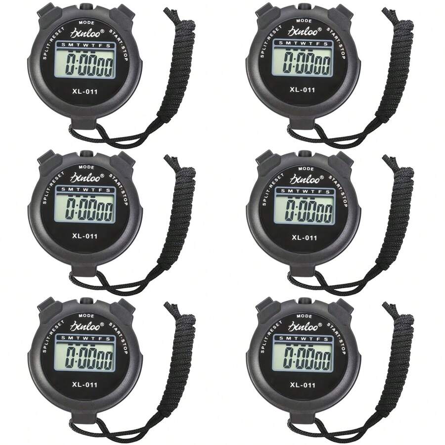 Cronômetro Digital, Cronômetro de Duas Fileiras, Equipamento de Treinamento Profissional de Árbitro Fitness, Relógio Eletrônico à Prova d'Água XL-011, Cronômetro Digital de Exibição Esportes Fitness Corrida Atletismo Treinamento, Adequado para Futebol, Basquete, Corrida, Natação, Fitness e Mais, Presente de Volta às Aulas, Presentes para Amigos, Presentes para Colegas, Presentes para Viajantes, Presentes para Escritório Doméstico.[Random Logo] - Preto - Visão 1