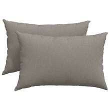 vidaXL 2 Stück Sofakissen 60 X 40 Cm Aus Stoff In Taupe - Grey - View 2