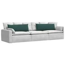vidaXL 2 Stück Sofakissen 120 X 40 Cm Aus Cord In Dunkelgrün - Grau - Übersicht 3