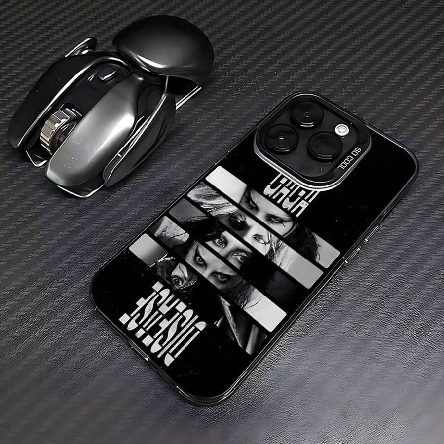 Funda para 17, 16e, 16, 15, 14, 13, 12, 11,, Pro X XR XSMAX 8, Plus - Singer L-Lady MAYHEM Anticaídas con Respaldo Mate y Diseño Rectangular17 17promax - Negro - Ver 1