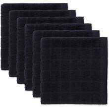 Basic Terry Solid Windowpane Dishcloth Set, 12x12, Red, 6 Piece, 2025 - Black - View 1