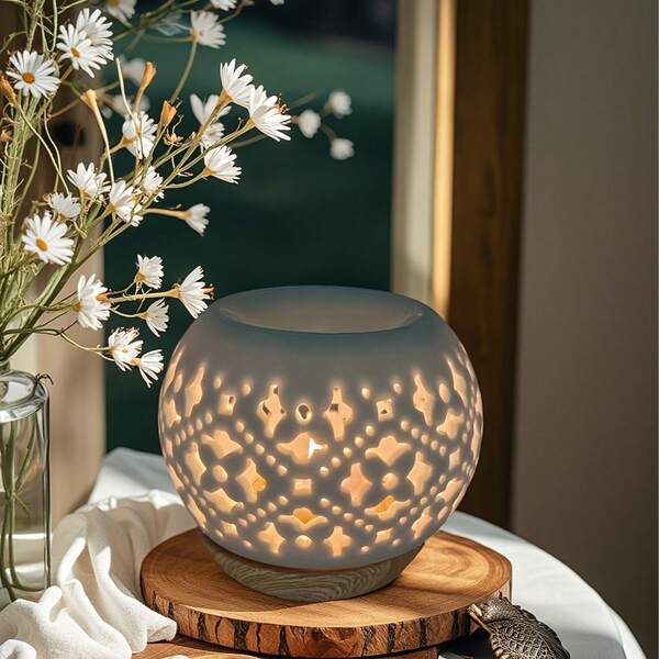 Large Hollow Coin Shaped Aroma Diffuser, Home Decor Fragrance Burner, Holiday Gift