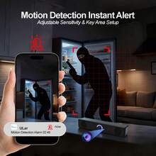 wiwacam 4K Ultra High Definition Camera, USB Plug-In, Video Recording, Storage, With Speaker, 100° Wide Angle, Motion And Person Detection, SD Storage, For Home Security And Nanny Monitoring. - Black - View 6