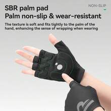 ROCKBROS 1pc Riding Half Finger Gloves Summer Mountain Road Bike Full Short Fingers - Nhiều màu - Xem 7